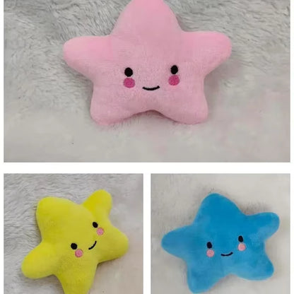 Pets Toys Plush Sounding Pentagram Toys Pets Chew Playing Fun Cute Puppy Dogs Cats Squeaky Toys Pets Supplies Accessories